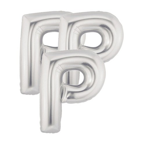 파티팡 알파벳은박풍선 중, 실버 P, 3개