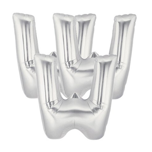파티팡 알파벳은박풍선 중, 실버 W, 3개
