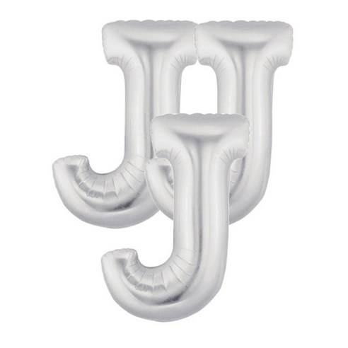 파티팡 알파벳은박풍선 중, 실버 J, 3개