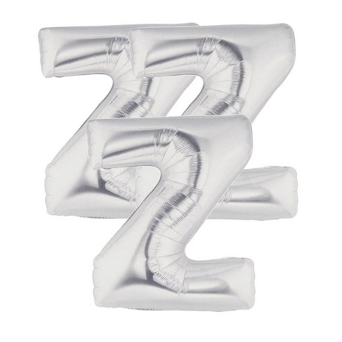 파티팡 알파벳은박풍선 중, 실버 Z, 3개