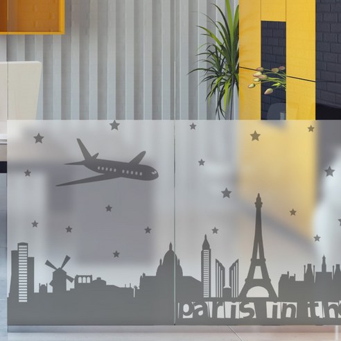 꾸밈 글라스 시트지, paris in the night