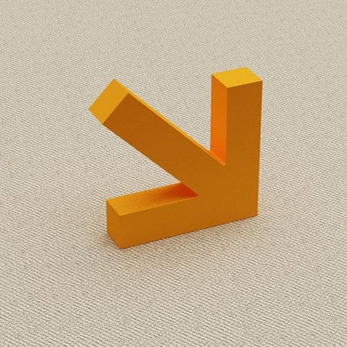 예은 화살표 벽후크 옷걸이, 오렌지, 1개