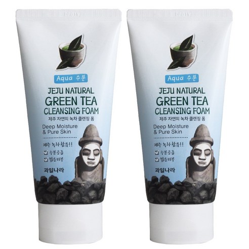 과일나라 제주 자연의 녹차 클렌징폼, 120g, 2개