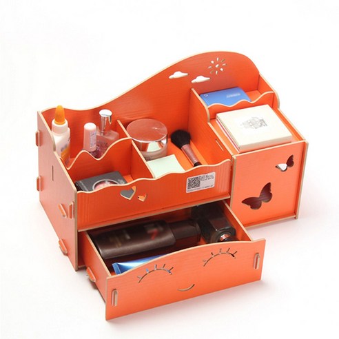 리빙조이 DIY A112 화장품정리함, 오렌지, 1개