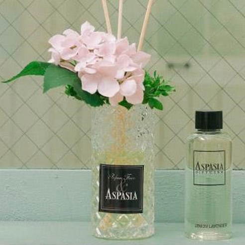 ASPASIA 너를 애정하노라 수국 리스 디퓨저 핑크, 화이트머스크