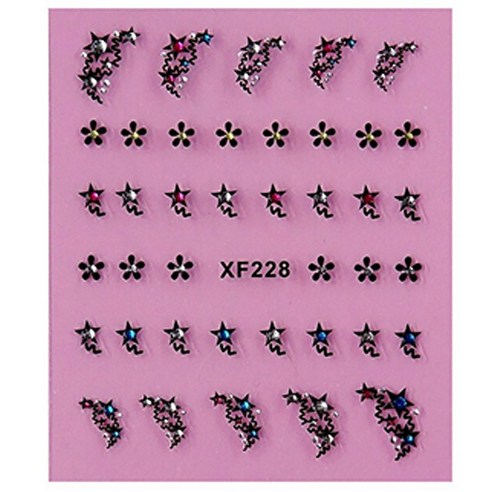 노랜드 XF 네일 스티커 3D 마크, XF228, 10개입