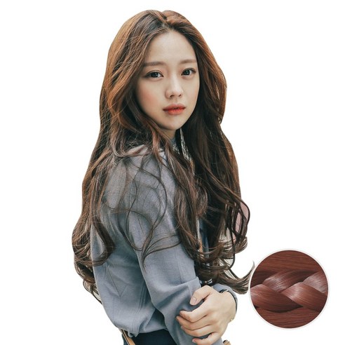핑크에이지 리플레쉬펌 V라인 4피스 시밀러컬 슈프림사 붙임머리, RE101209(레드브라운), 1세트