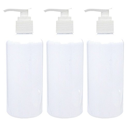 병도매닷컴 DTB300 용기 + 디스펜서 세트 3개, 용기(백색), 캡(흰색), 300ml