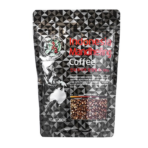 코델리 인도네시아 만델링 홀빈커피, 200g, 1개, 홀빈(분쇄안함)