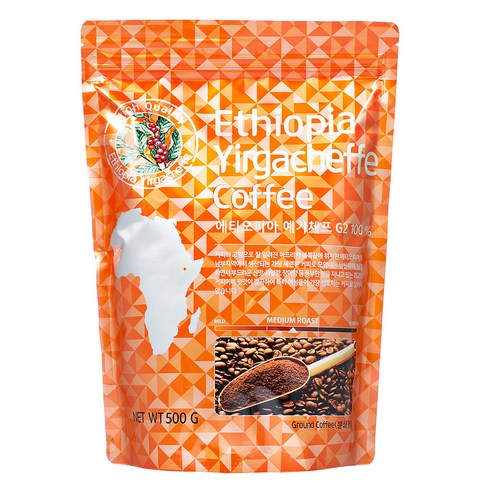 코델리 에티오피아 예가체프 분쇄커피, 커피메이커, 500g, 1개