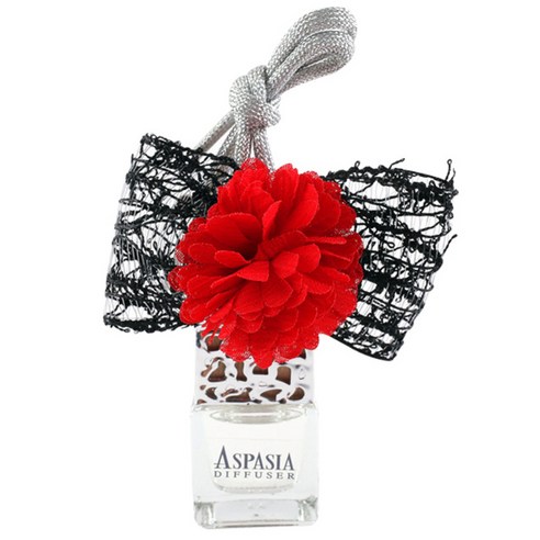 아스파시아 보니따 크리스탈 레드 차량용 디퓨저, 코튼블러썸, 15ml, 1세트