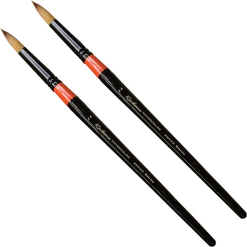 루벤스 720R 수채화 환 붓, 14호, 4개