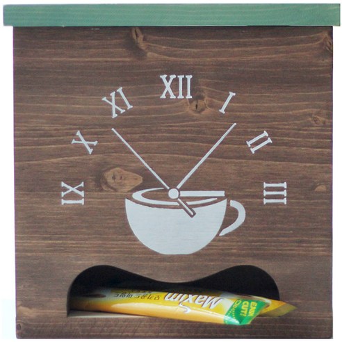 스코홈 핸드메이드 커피 보관함 Coffee Time 4, 그린, 1개, 1개