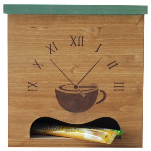 스코홈 핸드메이드 커피 보관함 Coffee Time 2, 그린, 1개, 1개