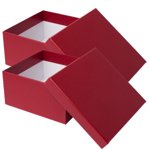 박스몬스터 엔젤 135 x 135 x 70 mm 선물포장박스 2p, 레드, 1개