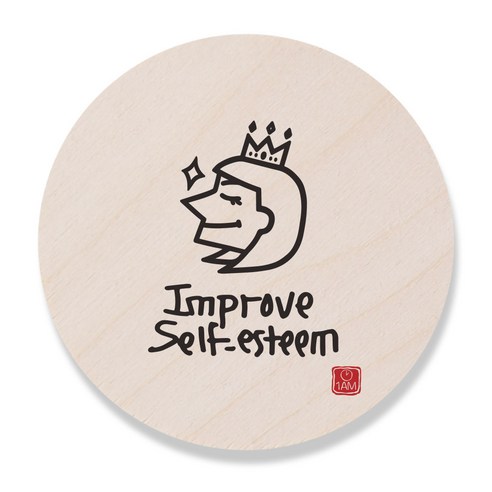 1AM 캘리그라피 도어사인 원형 지름 9cm, Improve (여자), 1개