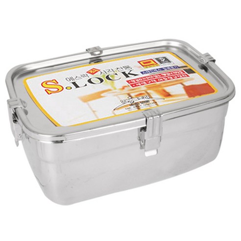 리빙글로리 에스락 직사각 스테인레스 찬통, 1.7L, 1개