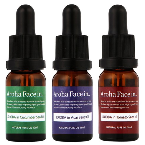아로하트리즈 아로하페이스인 오일 세트, 오이씨드 10ml + 아사이베리 10ml + 토마토씨드 10ml, 1세트