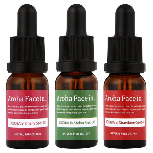 아로하트리즈 아로하페이스인 오일 세트, 체리씨드 10ml + 멜론씨드 10ml + 딸기씨드 10ml, 1세트