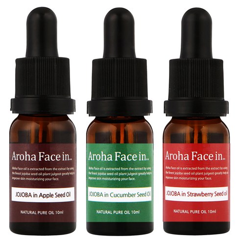 아로하트리즈 아로하페이스인 오일 세트, 애플씨드 10ml + 오이씨드 10ml + 딸기씨드 10ml, 1세트