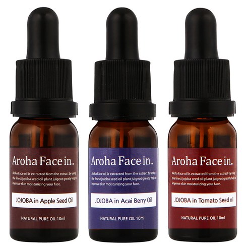 아로하트리즈 아로하페이스인 오일 세트, 애플씨드 10ml + 아사이베리 10ml + 토마토씨드 10ml, 1세트