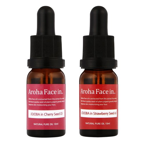 아로하트리즈 아로하페이스인 오일 세트, 체리씨드 10ml + 딸기씨드 10ml, 1세트