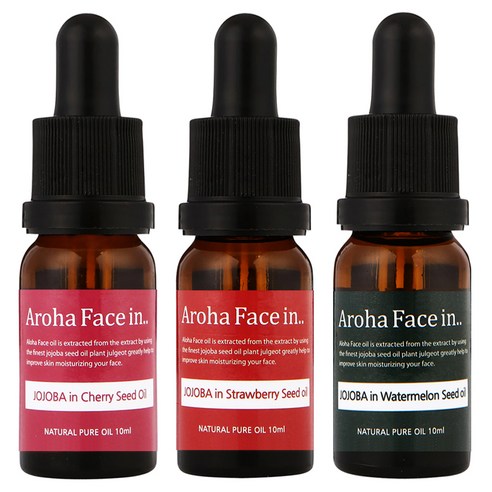 아로하트리즈 아로하페이스인 오일 세트, 체리씨드 10ml + 딸기씨드 10ml + 수박씨드 10ml, 1세트