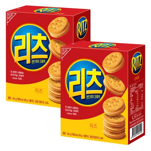 리츠 샌드위치 크래커, 144g, 2개, 2개