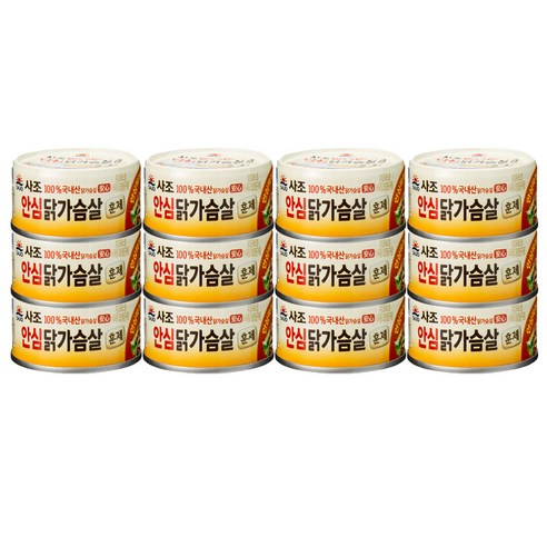 사조 안심 훈제닭가슴살, 90g, 12개