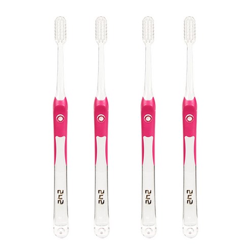 242 치과용 칫솔 유아칫솔, 빨강, 1개입, 4개입
