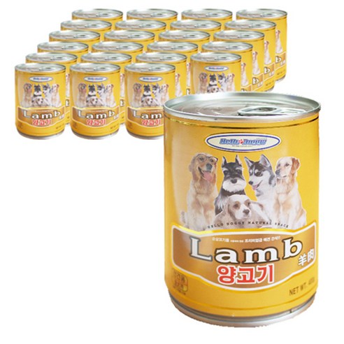 헬로도기 양고기 캔간식 400g, 24개입