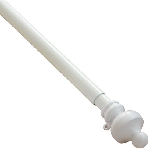 준앤컴퍼니 25mm 일반캡 커튼봉 8호 130~240cm, 화이트