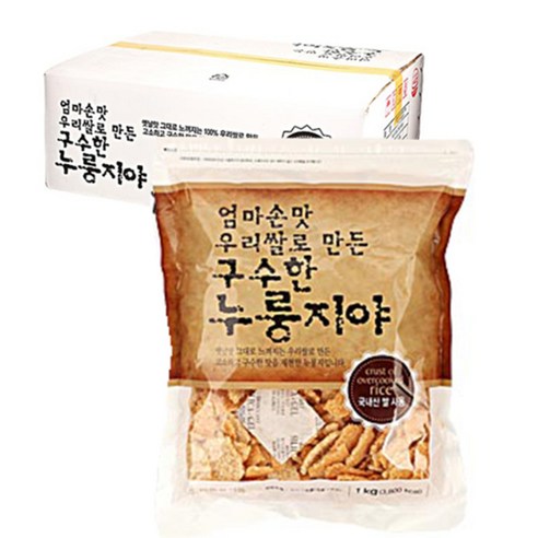 바른들식품 우리쌀로 만든 구수한 누룽지야, 1kg, 9개