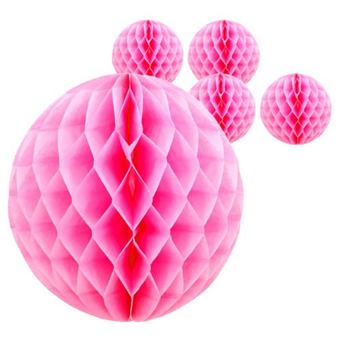 파티팡 허니컴볼 모빌 장식 5p, 핑크
