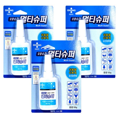 오공 멀티슈퍼 순간접착제 50g 3p, 1개