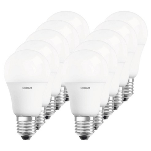 오스람 LED 벌브 램프 10.5W, 주광색, 10개