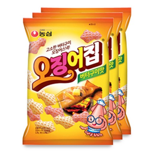 농심 오징어집, 153g, 3개