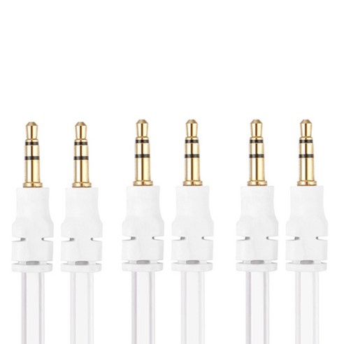 칼론 고급형 스테레오 패브릭 케이블 APC-A04 3p, 화이트, 3개