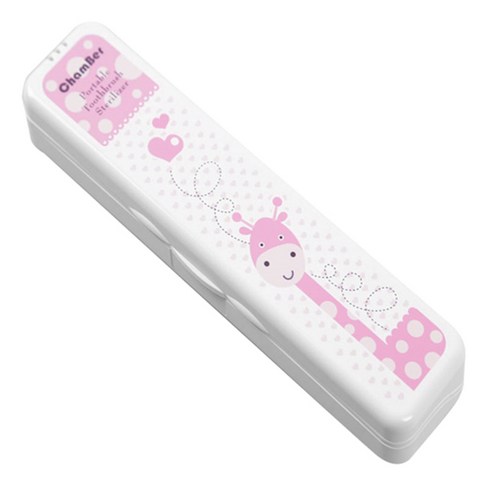 크림챔버 러블리 USB형 휴대용 칫솔 살균기 DK-901, 기린커플(핑크)