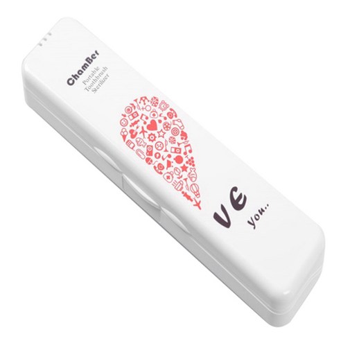 크림챔버 러블리 USB형 휴대용 칫솔 살균기 DK-901, 러브커플B(핑크)