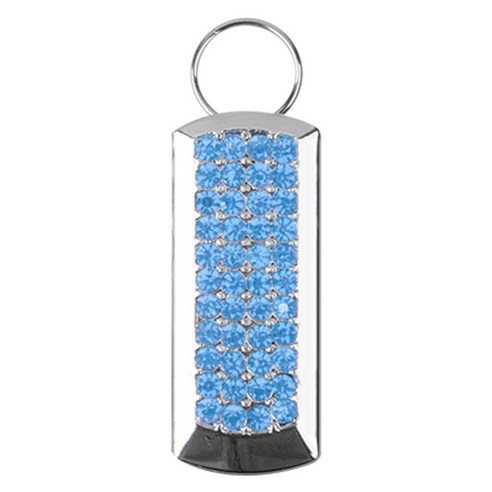 칼론 큐빅 스팽글 스윙형 USB 메모리 블루 + 스트랩 2p, 16GB