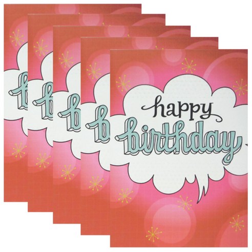 홀마크 생일 축하 카드, 말풍선 KED2542, 5개입