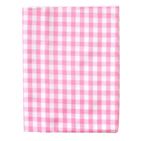 르우홈 선염 체크 패브릭 원단, 핑크, 1개