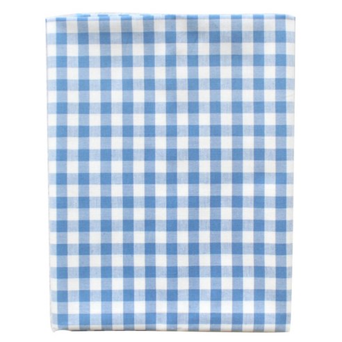 르우홈 선염 체크 패브릭 원단, 블루