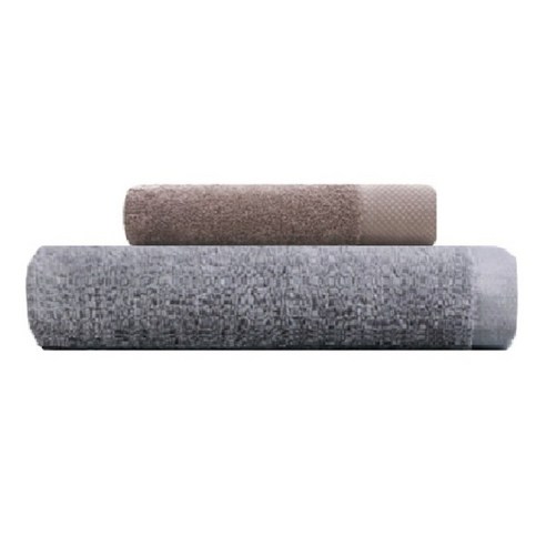 송월타월 호텔용 바스타월 회색 + 호텔용 타월 140g, 브라운, 1세트