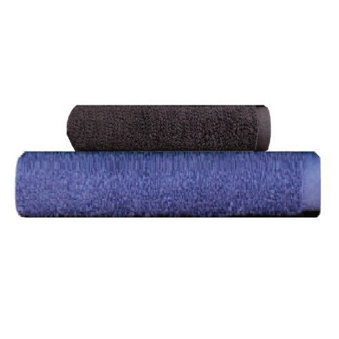 송월타월 호텔용 바스타월 파랑 + 호텔용 프리미엄 무지 타월 170g, 진회색, 1세트
