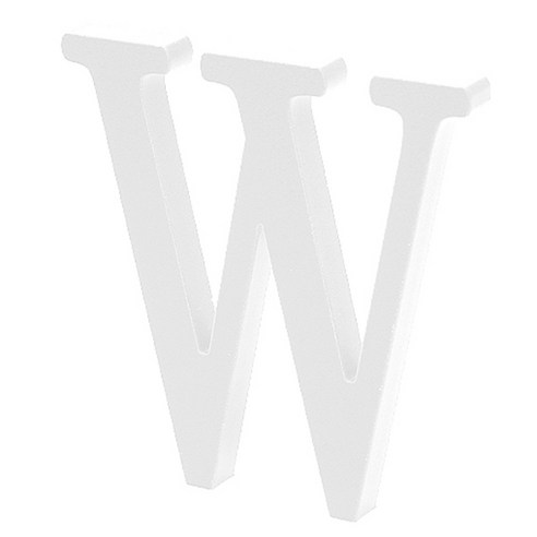쿠 홈 인테리어 소품 아크릴 스텐딩 이니셜 02, W (투명)
