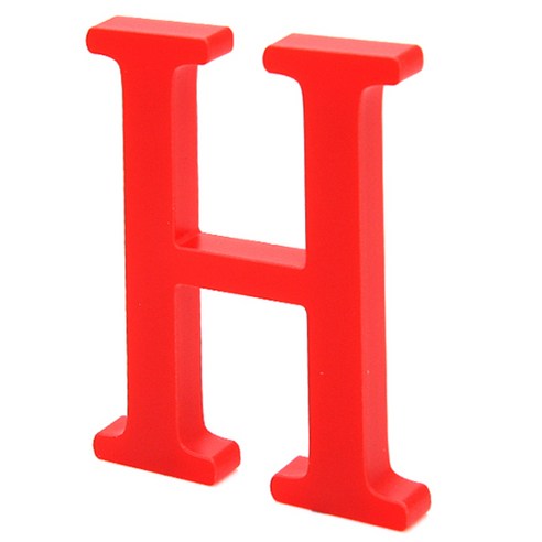 쿠 홈 인테리어 소품 아크릴 스텐딩 이니셜 02, H (레드)