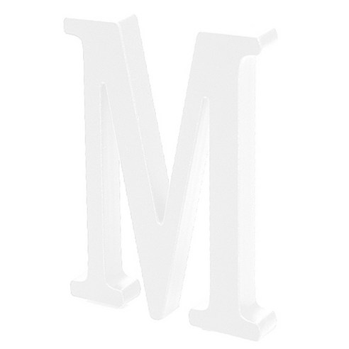 쿠 홈 인테리어 소품 아크릴 스텐딩 이니셜 02, M (투명)