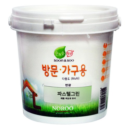 순앤수 항균 페인트 방문가구용 1L, 파스텔그린